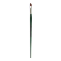 Silver Brush Ruby Satin Synthetic Brush - Cat's Tongue, Size 4, Long Handle