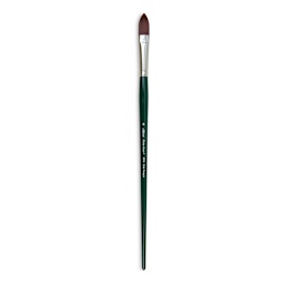 Silver Brush Ruby Satin Synthetic Brush - Cat's Tongue, Size 8, Long Handle