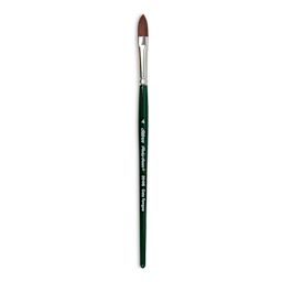 Silver Brush Ruby Satin Synthetic Brush - Cat's Tongue, Size 4, Short Handle