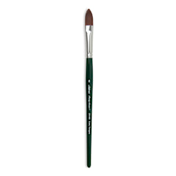 Silver Brush Ruby Satin Synthetic Brush - Cat's Tongue, Size 8, Short Handle