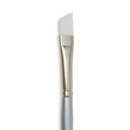 Silverwhite Soft Synthetic Brushes - Closeup of single Angular brush