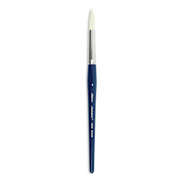 Silver Brush Bristlon Stiff White Synthetic Brush - Round, Size 8, Short Handle