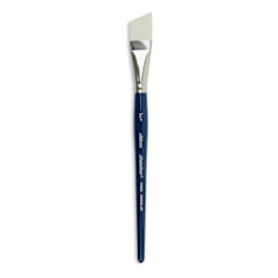 Silver Brush Bristlon Stiff White Synthetic Brush - Angle, Size 3/4", Short Handle