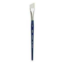 Silver Brush Bristlon Stiff White Synthetic Brush - Angle, Size 5/8", Short Handle