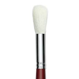 Silver Brush White Synthetic Goat Silver Mop Brush - Round, Size 14, Short Handle (close-up)
