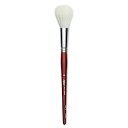 Silver Brush White Synthetic Goat Silver Mop Brush - Round, Size 16, Short Handle (full length)