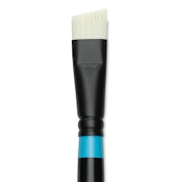 Princeton Series 6500 Aspen Synthetic Brush - Size 8, Short Angle Bright, Long Handle, close-up
