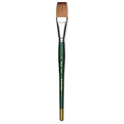 Utrecht Series 6150 Synthetic Golden Taklon Watercolor Brush - Flat, Size 1"
