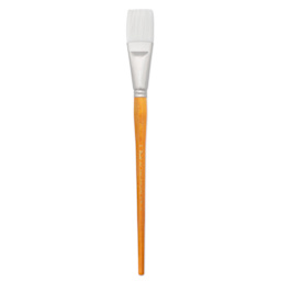 Utrecht Series 300 White Taklon Brush - Flat, Size 16, Long Handle