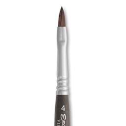 Escoda Versatil Travel Brush - Filbert, Short Handle, Size 4, close-up