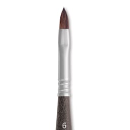 Escoda Versatil Travel Brush - Filbert, Short Handle, Size 6, close-up