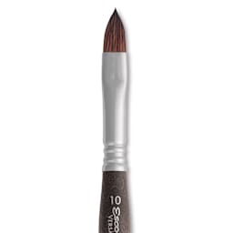 Escoda Versatil Travel Brush - Filbert, Short Handle, Size 10, close-up