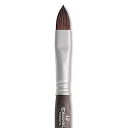 Escoda Versatil Travel Brush - Filbert, Short Handle, Size 12, close-up