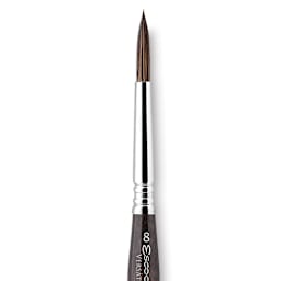 Escoda Versatil Brush - Travel Round,  Size 8, Short Handle close up