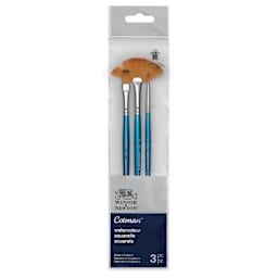 Winsor & Newton Cotman Watercolor Brush Set - Set 3, Set of 3, Short Handle