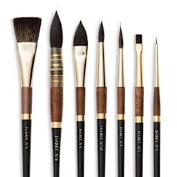 Isabey Vintage Siberian Blue Squirrel Brushes - Closeup of tip of Brushes
