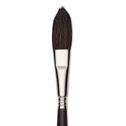 Escoda Último Synthetic Squirrel Brush - Flat Filbert, Size 1/2" (close-up)