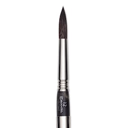 Escoda Último Synthetic Squirrel Brush - Travel Round, Size 12 (close-up)