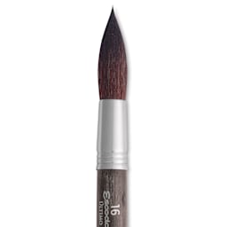 Escoda Último Synthetic Squirrel Brush - Travel Round, Size 16, close-up