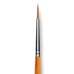 Silver Brush Golden Natural Brush - Ultra Round, Short Handle, Size 6 (close-up)