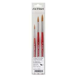 Da Vinci Cosmotop Spin Brushes - Large Rounds, Set of 3, Short Handle