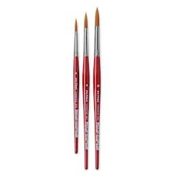 Da Vinci Cosmotop Spin Brushes - Set of 3 Round brushes shown upright
