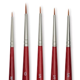 Da Vinci Cosmotop Spin Brushes - Round, Short Handle, Mini Detail Set of 5
