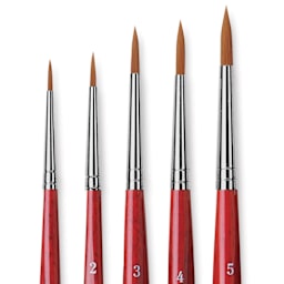 Da Vinci Cosmotop Spin Brushes - Small Rounds, Set of 5, Short Handle, close up