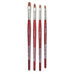 Da Vinci Cosmotop Spin Brushes - Flat, Short Handle, Set of 4