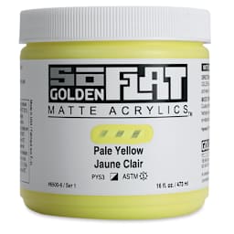 Golden SoFlat Matte Acrylic Paint - Pale Yellow, 473 ml, Jar