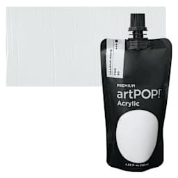 artPOP! Heavy Body Acrylic Paint - Titanium White, 120 ml Pouch and swatch