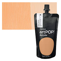 artPOP! Heavy Body Acrylic Paint - Rosy Beige, 120 ml Pouch and swatch