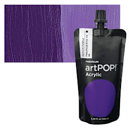 artPOP! Heavy Body Acrylic Paint - Medium Purple, 120 ml Pouch and swatch