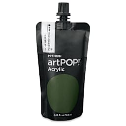 artPOP! Heavy Body Acrylic Paint - Olive Green, 120 ml Pouch