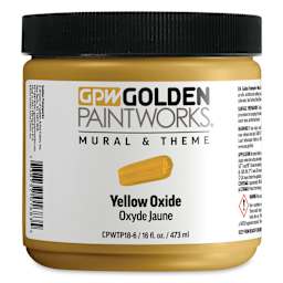 Golden Paintworks Mural and Theme Acrylic Paint - Yellow Oxide, 16 oz, Jar