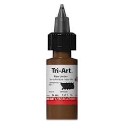 Tri-Art Low-Viscosity Artist Acrylic - Raw Umber, 34 ml Tube