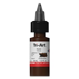 Tri-Art Low-Viscosity Artist Acrylic - Sepia, 34 ml Tube