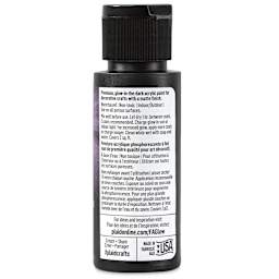 FolkArt Invisible Glow Acrylic Paint - Purple Pop, 2 oz (Back of bottle)