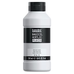 Liquitex Basics Acrylic Fluid Paint - Iridescent White, 250 ml
