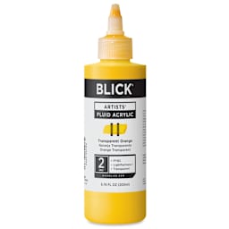 Blick Artists’ Fluid Acrylic - Transparent Orange, 200 ml