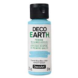 DecoArt DecoEarth Premium Reclaimed Acrylic Paint - Coastal Blue, 2 oz