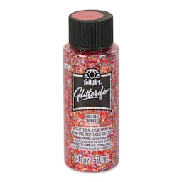 FolkArt Glitterific Acrylic Paint - Red, 2 oz