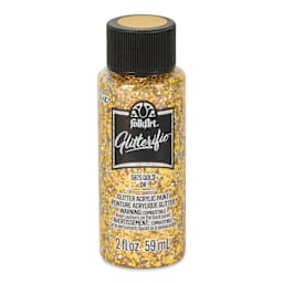 FolkArt Glitterific Acrylic Paint - Gold, 2 oz - front