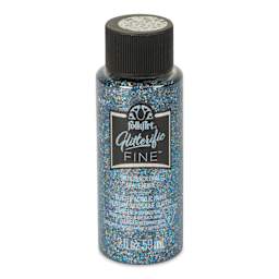 FolkArt Glitterific Fine Acrylic Paint - Black Opal, 2 oz - front