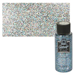 FolkArt Glitterific Fine Acrylic Paint - Black Opal - Bottle and Swatch