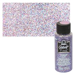 FolkArt Glitterific Fine Acrylic Paint - Purple - Bottle and Swatch