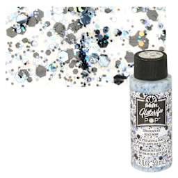 FolkArt Glitterific Pop Acrylic Paint - Dragon Scales - Bottle and Swatch