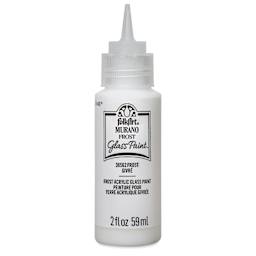 FolkArt Murano Glass Paint Frost Medium - 2 oz with cap off