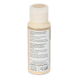 Plaid FolkArt Sugar Metallic Acrylic Paint - Crystal White, 2 oz, Bottle - back