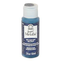 Plaid FolkArt Sugar Metallic Acrylic Paint - Starry Night, 2 oz, Bottle - front